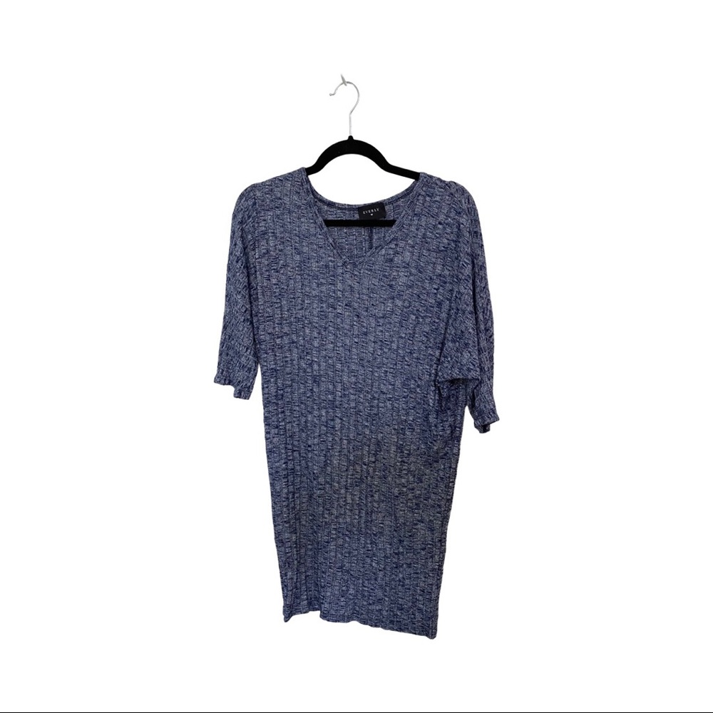 Blue tunic sweater dress